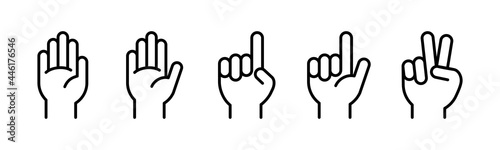 Vector graphic of hand icon collection