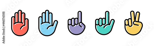 Vector graphic of hand icon collection