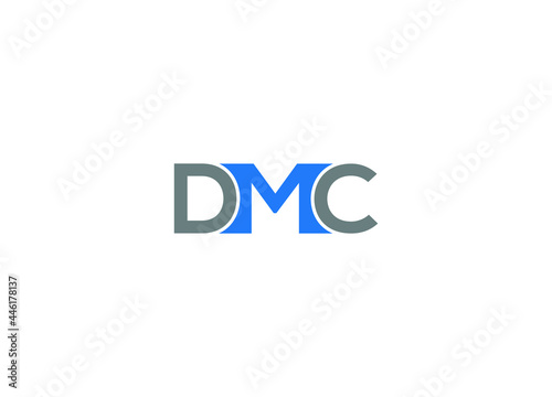 dmc modern logo design vector icon template with white background