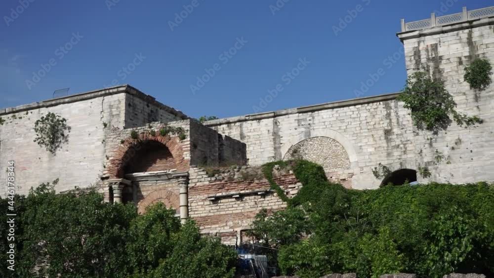 Byzantine Golden Gate of Constantinople in Yedikule fortress of Istanbul Turkey Byzantine Golden Gate of Constantinople in Yedikule fortress of Istanbul Turkey