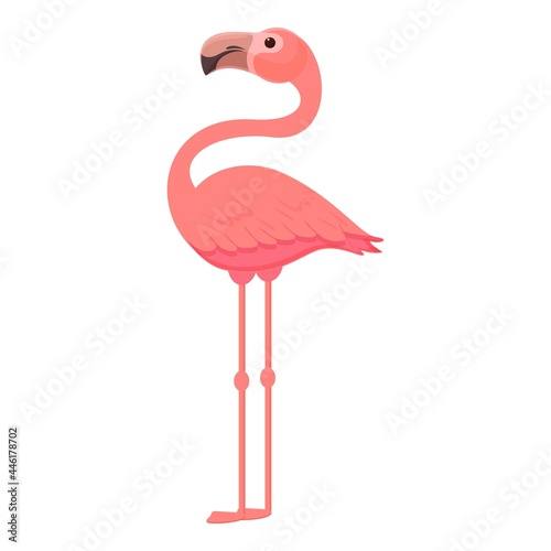 Pretty flamingo icon cartoon vector. Tropical bird. Cute pink summer animal