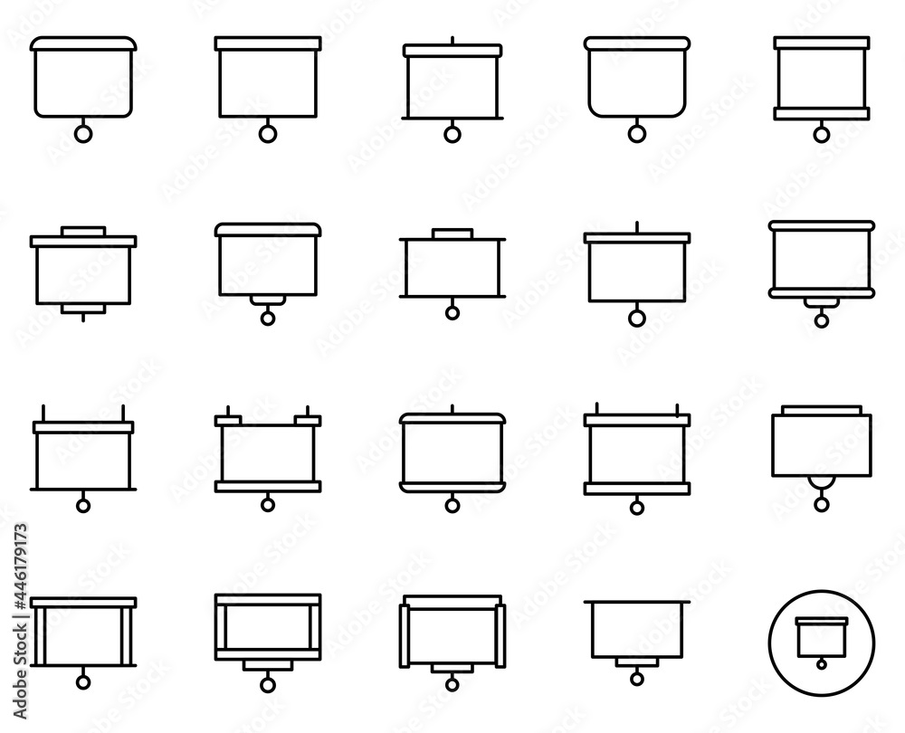 Presentation board line icon Presentation board line icon