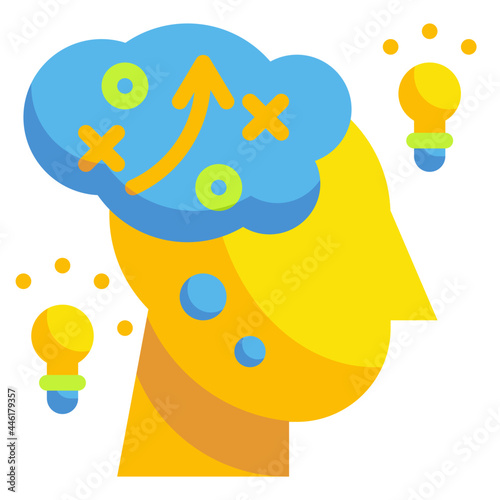 thinking flat icon