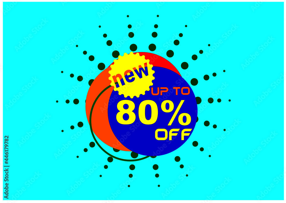 Fototapeta premium 80% off new offer logo design