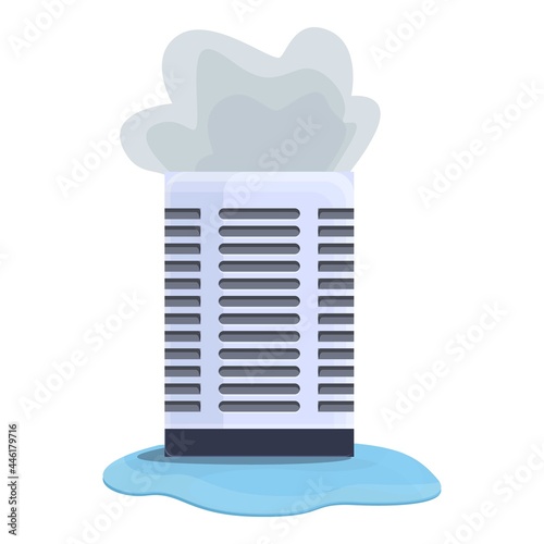 Broken air conditioner icon cartoon vector. Repair maintenance. Home service