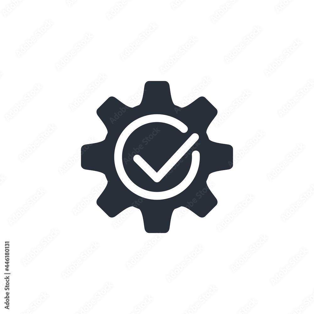 Completed process. Vector icon isolated on white background. Completed process. Vector icon isolated on white background.