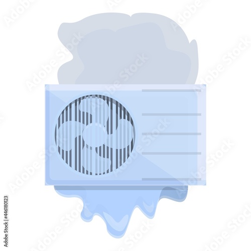 Broken conditioner fan icon cartoon vector. Repair maintenance. House service