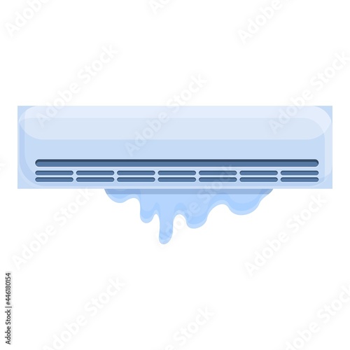 Fix air conditioner icon cartoon vector. Home maintenance. Air conditioner repair