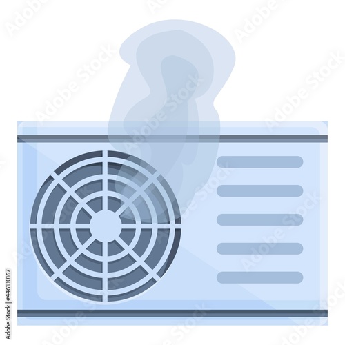 Room air conditioner broken icon cartoon vector. Home repair. House technician