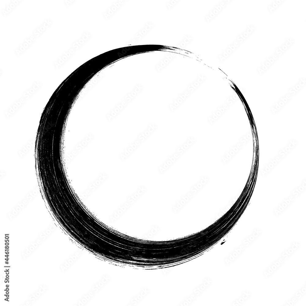 Circle Brush Stroke Border Frame . Grunge Element for your Design . Circle Brush Stroke Border Frame . Grunge Element for your Design .