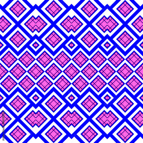 square Ethnic patten image,Farbic background,Vector photo