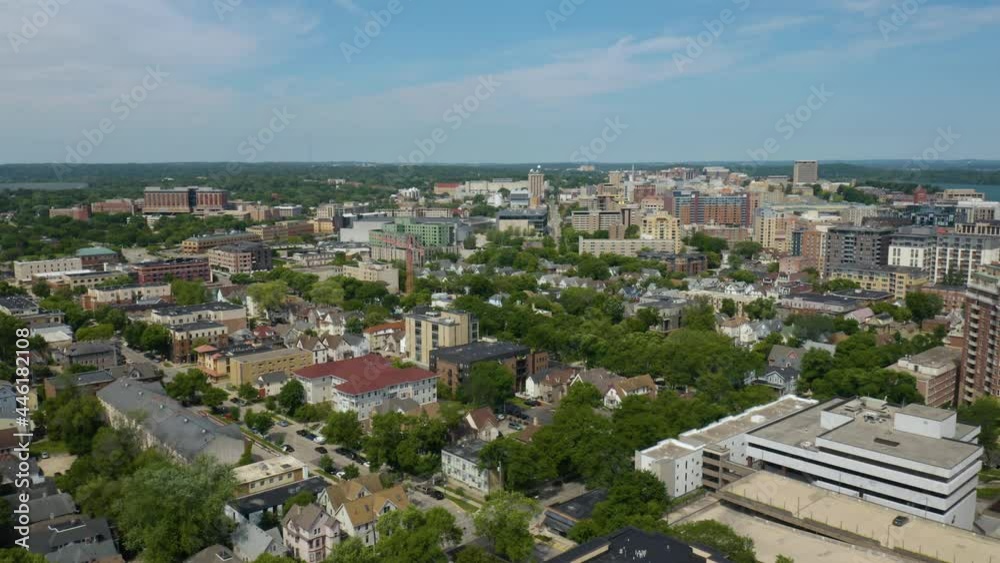 Aerial Establishing Shot of Madison, Wisconsin Aerial Establishing Shot of Madison, Wisconsin