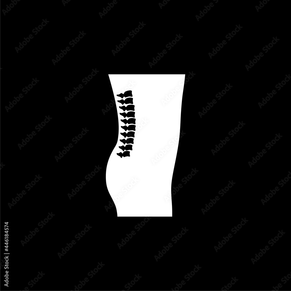Spine icon isolated on dark background Spine icon isolated on dark background