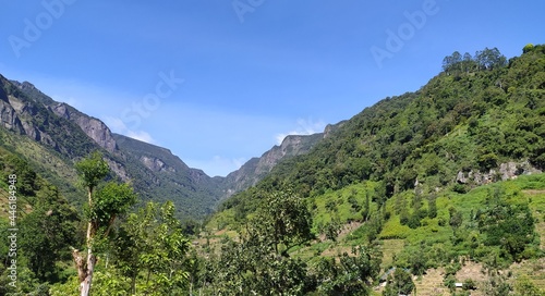 Mountain ranges in Sri Lanka.