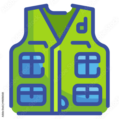 waistcoat line icon