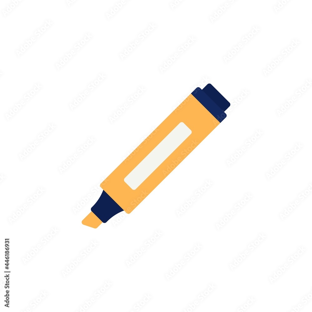 Marker pen flat icon Marker pen flat icon