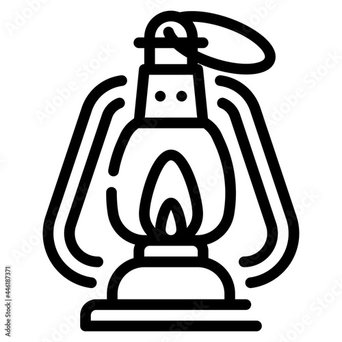 lamp line icon