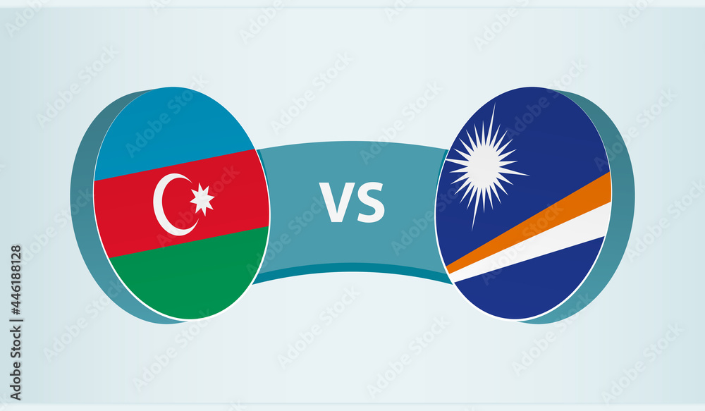 Azerbaijan versus Marshall Islands, team sports competition concept. Azerbaijan versus Marshall Islands, team sports competition concept.
