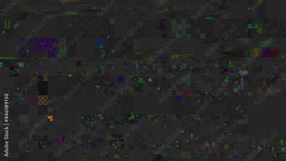 Glitch noise distortion of broken video empty background, VHS effect ...