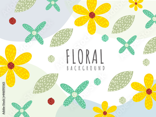 Colorful Floral Pattern Background.