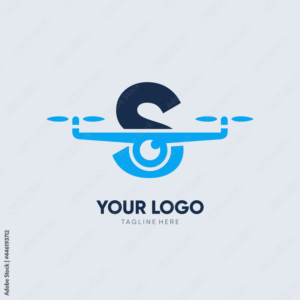 Letter S Drone Logo Design Vector Icon Graphic Emblem Illustration Letter S Drone Logo Design Vector Icon Graphic Emblem Illustration