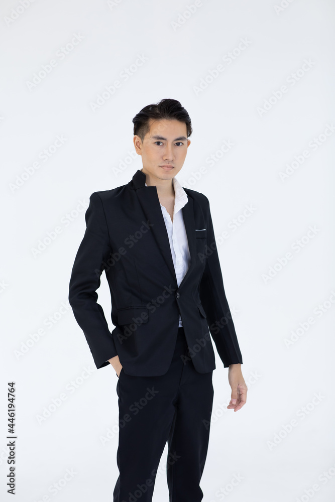 portrait of young business asian man isolated on white portrait of young business asian man isolated on white