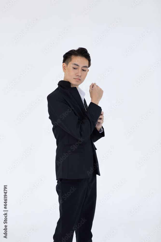 portrait of young business asian man isolated on white portrait of young business asian man isolated on white