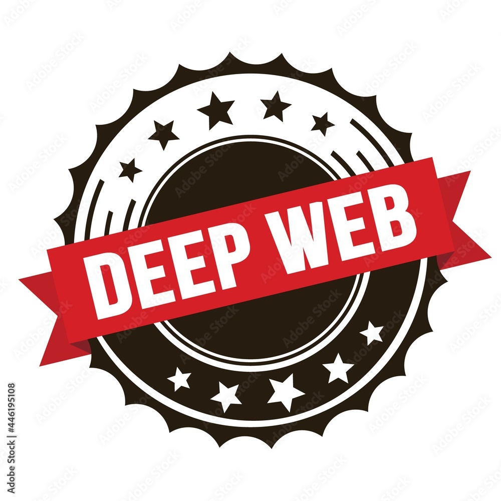 DEEP WEB text on red brown ribbon stamp. DEEP WEB text on red brown ribbon stamp.