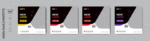 Attractive social media banner design templates. Editable and creative banner design with colour options.
