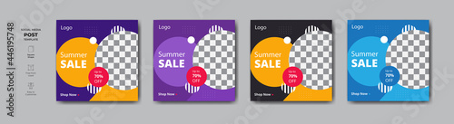 Attractive social media banner design templates. Editable minimal banner design with colour options.