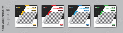 Attractive social media banner design templates. Editable minimal design banner with colour options.