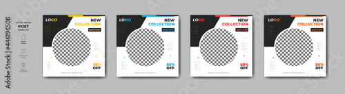 Attractive social media banner design. Minimal  and editable banner design templates with colour options.