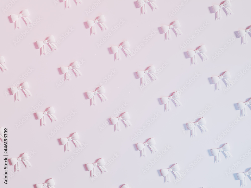 3D of Christmas bow pattern background. Minimal style. 3D of Christmas bow pattern background. Minimal style.
