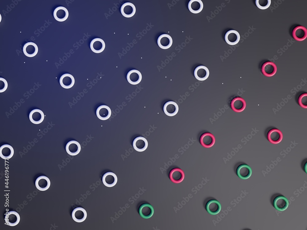 Abstract 3D ring pattern background in minimal style. Abstract 3D ring pattern background in minimal style.
