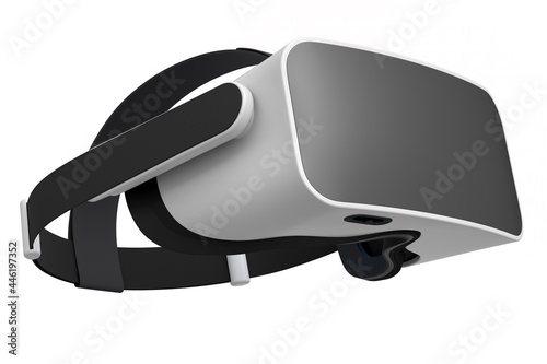 Virtual reality glasses isolated on white background. 3d rendering photo