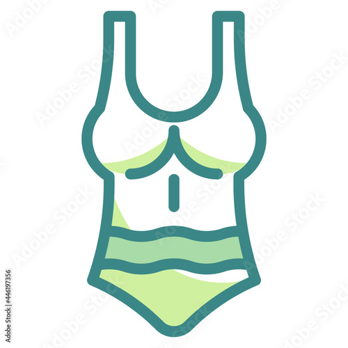 swimwear blue line icon