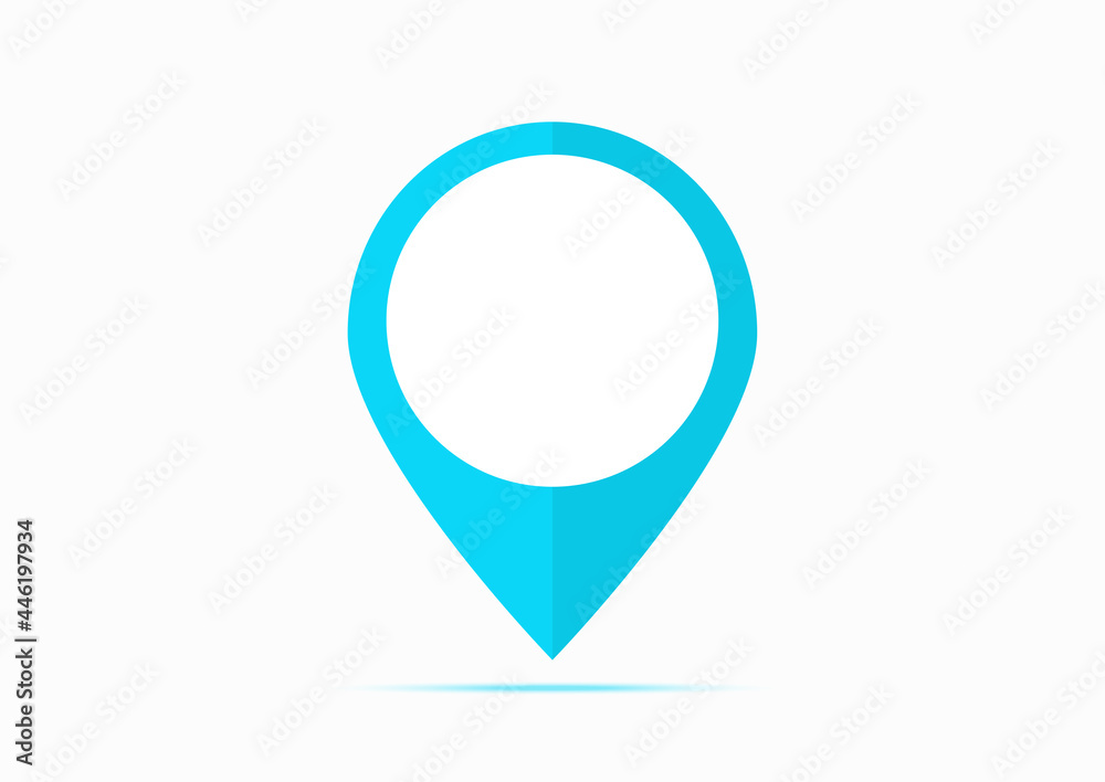 Pin map icon point of location. blue color. Pin map icon point of location. blue color.