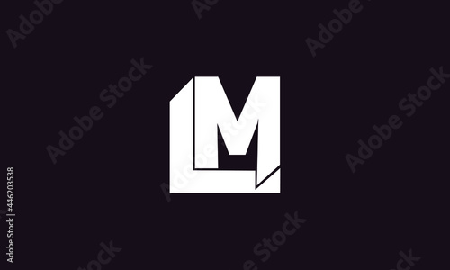 Alphabet letters Initials Monogram logo LM, ML, L and M