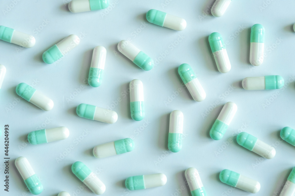 Pills. Medicines in capsules on a white background. Pills. Medicines in capsules on a white background.