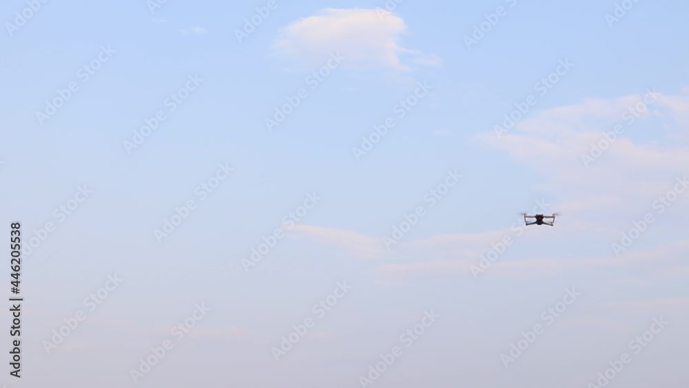 Drone flying in the sky. Drone flying in the sky.