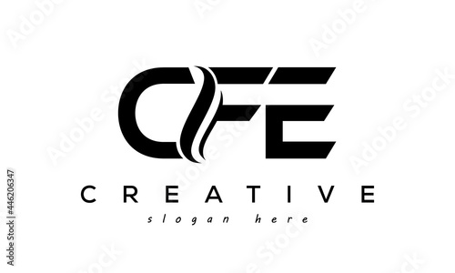 Letter CFE creative logo design vector photo