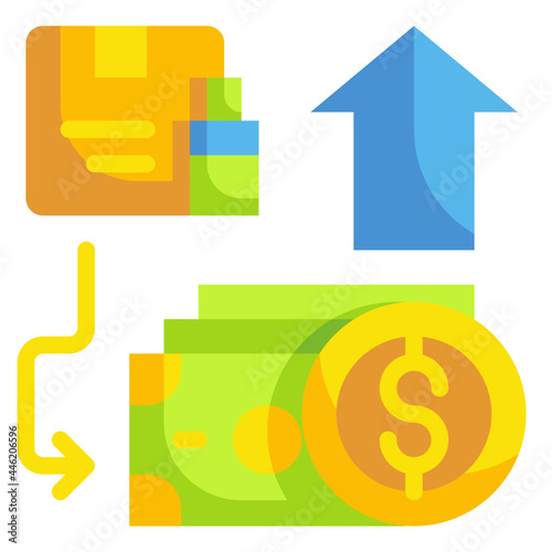 monetization flat icon