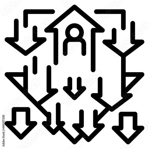 disruption line icon