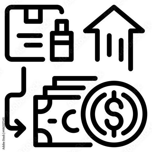 monetization line icon