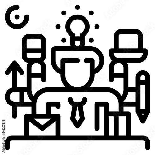 multitask line icon