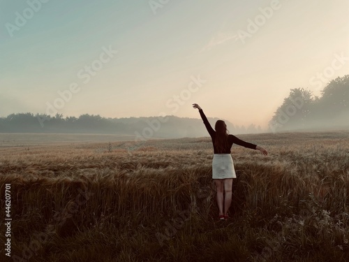 Free woman in nature