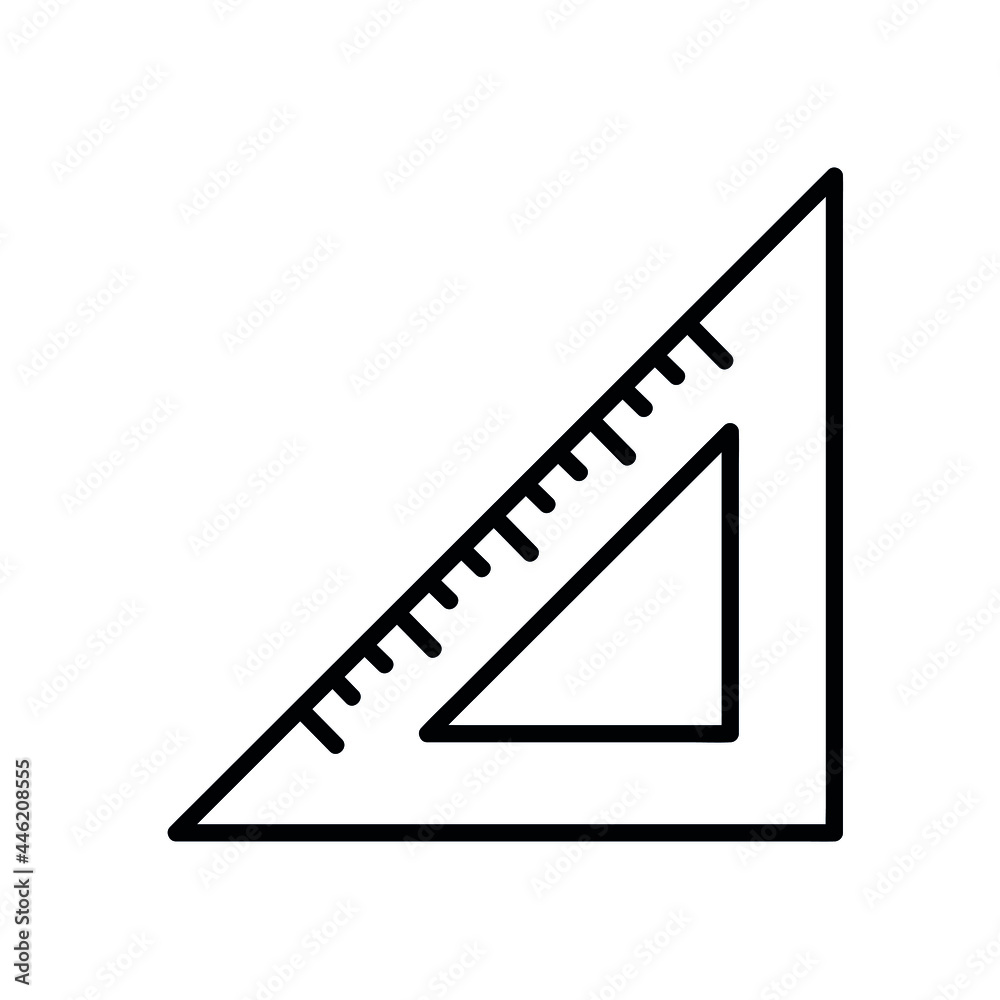 Ruler flat icon. Pictogram for web. Line stroke. Isolated on white background. Outline vector eps10 Ruler flat icon. Pictogram for web. Line stroke. Isolated on white background. Outline vector eps10