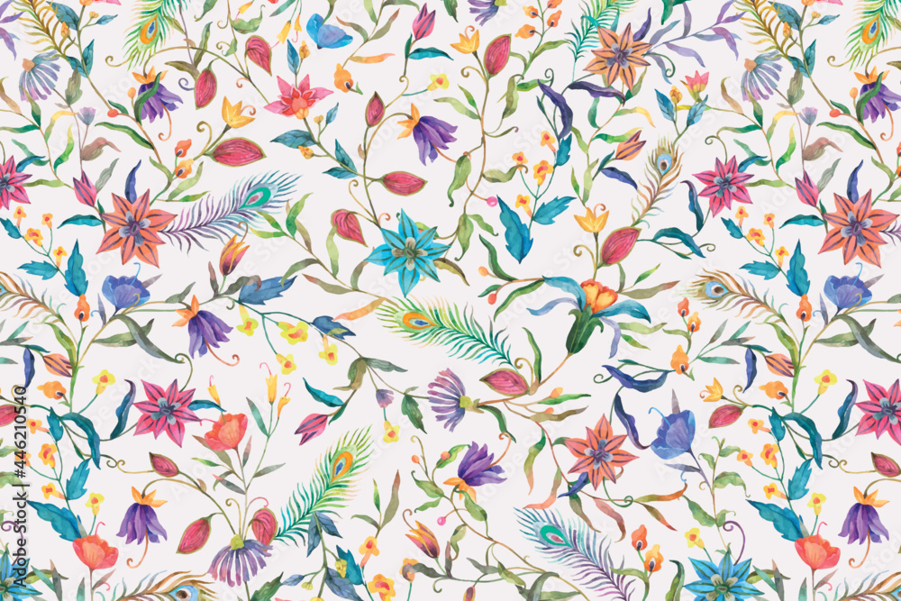 Background of floral pattern vector