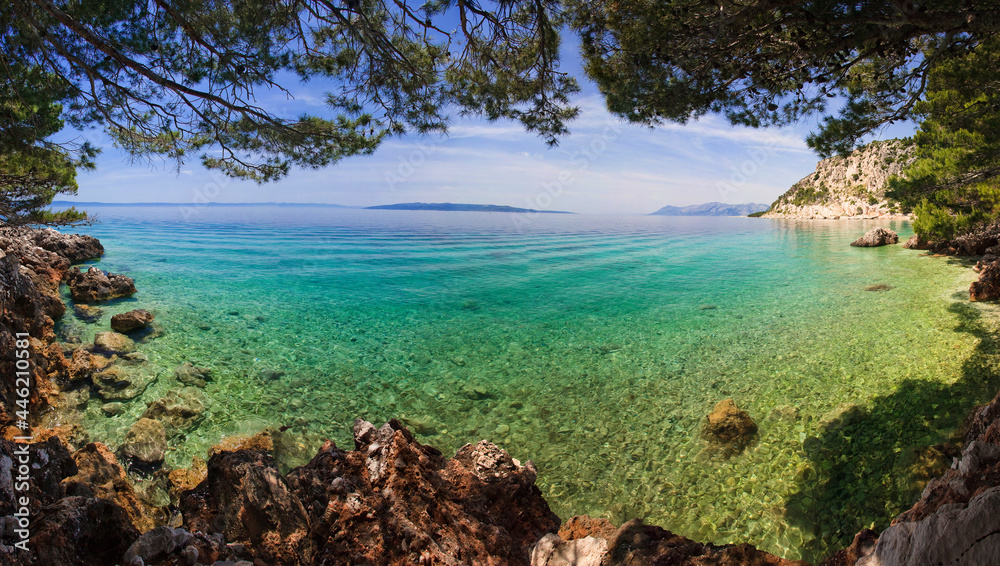 Croatia, Adriatic Sea, high-definition high-resolution panorama, Makarska