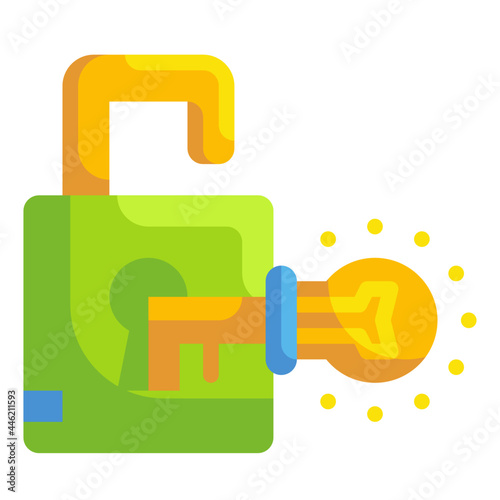 unlock flat icon